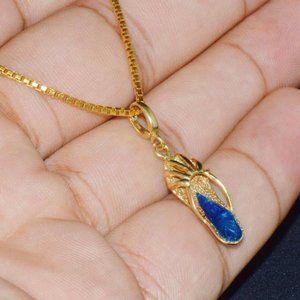Enameled Gold Pendant - Estate Italy 750 18K